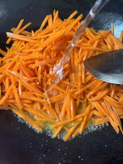 にんじんと卵の炒め物の作り方：7