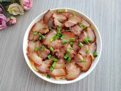 冬筍入り蒸し豚肉の作り方：10