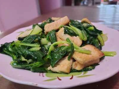 白黒キャベツ入り豆腐炒めの作り方:5