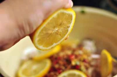 手で細切りにしたレモンチキンのレシピ手順：7