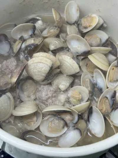 えのき茸とひき肉とアサリの煮込みの作り方：9