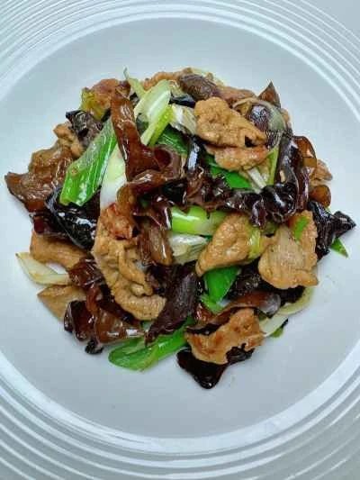 豚肉とネギとキクラゲの炒め物の作り方：14