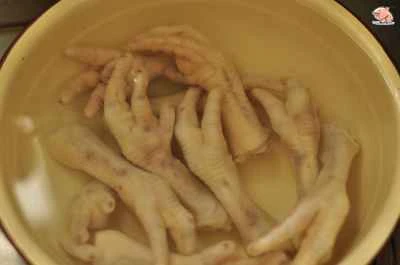 虎皮鶏足（揚げない）の作り方：2