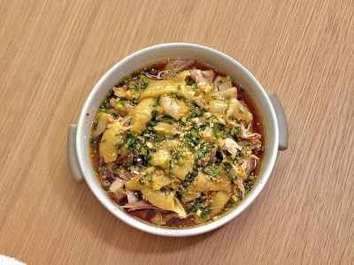 ネギ油チキン細切りの作り方：8