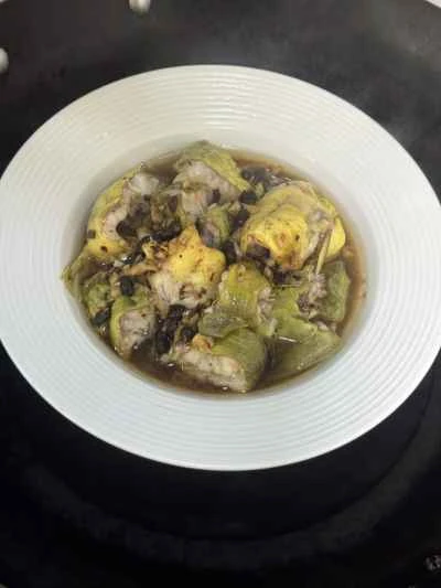 ニンニクと発酵黒豆で蒸した黄ナマズ：ステップ11