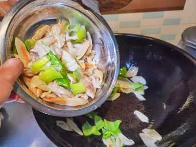 ネギと胡椒のアサリの作り方:6