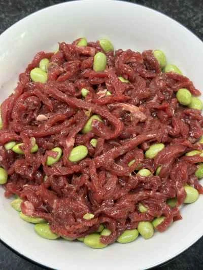牛肉と枝豆の蒸し煮 レシピ手順：6
