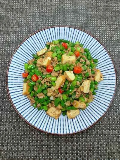 ニンニクの芽、乾燥豆腐、ひき肉の炒め物の作り方：15