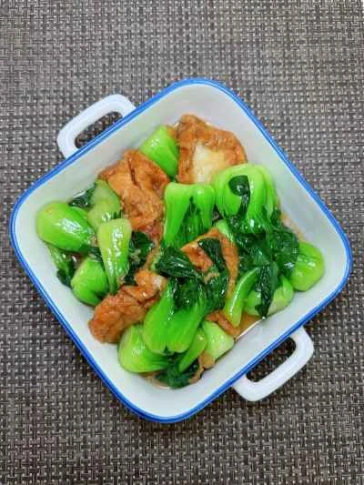 上海白菜と揚げグルテン炒めの作り方：10