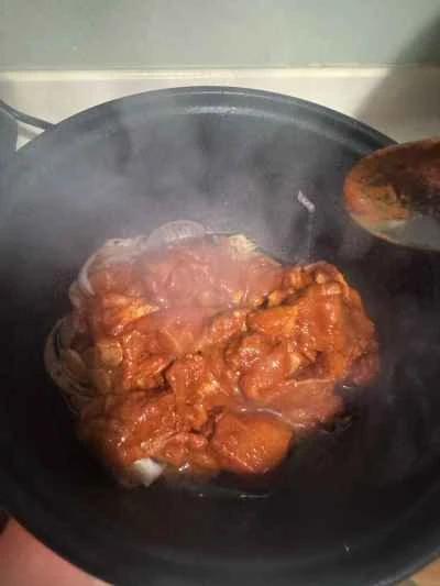 シンプルなカレーチキンのレシピ手順：3