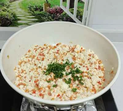 赤唐辛子入り豆腐炒めの作り方：5