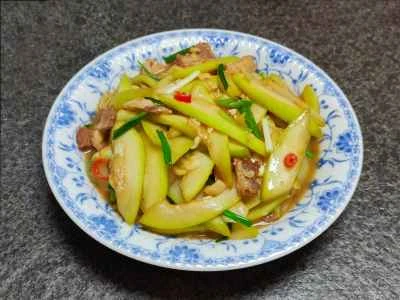 豚バラ肉とひょうたんの炒め物のレシピ