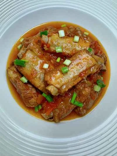 トマトと豚肉のリブの作り方：13