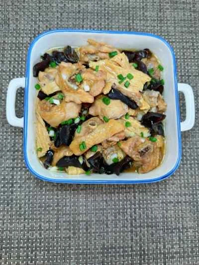 乾燥豆腐とキクラゲの蒸し鶏の作り方：10