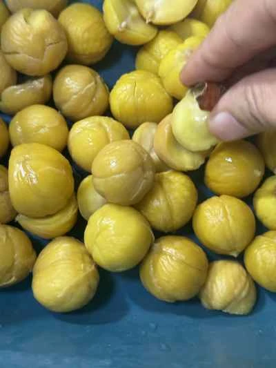 蒸し鶏と栗のレシピ手順：6