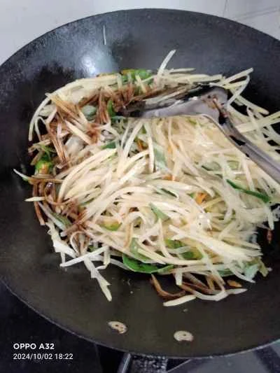 千切りじゃがいもの酢炒めの作り方：9