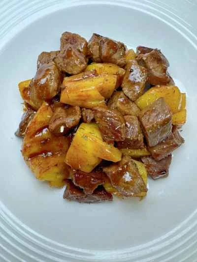 パイナップルビーフキューブの作り方：12