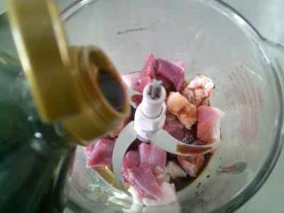 ひき肉入り蒸し毛ガニの作り方：4