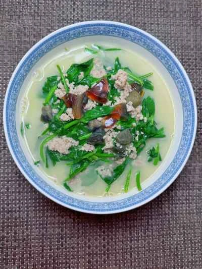 豆苗スープの作り方：12