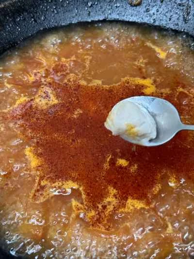 四川麺入りトマトエビペーストの作り方：8