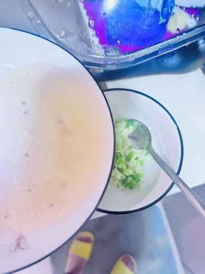 生姜とネギ入り細切りチキンの作り方：7