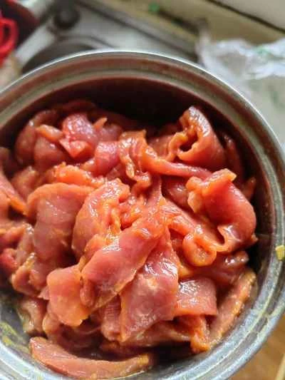 野菜入り肉スライスの作り方：2