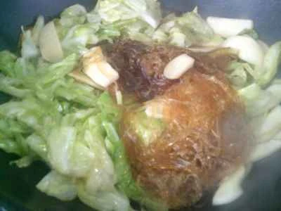 水たけのこ、カリフラワー、春雨の炒め物の作り方：10