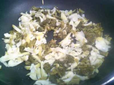 たけのこと漬物と卵の炒め物の作り方：4