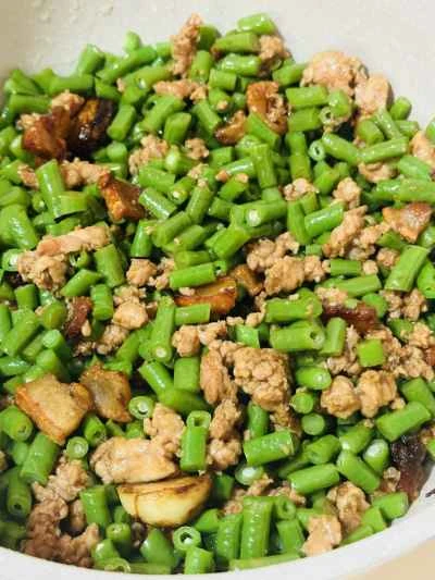 ひき肉とインゲン豆の作り方：6