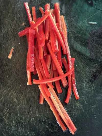 エビとニラの花の炒め物の作り方：4