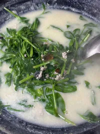 豆苗スープの作り方：9