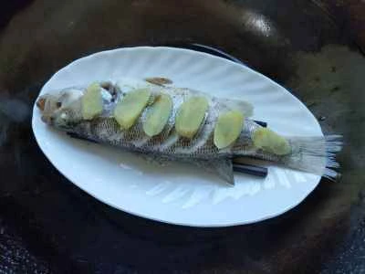 蒸しスズキのレシピ手順：7
