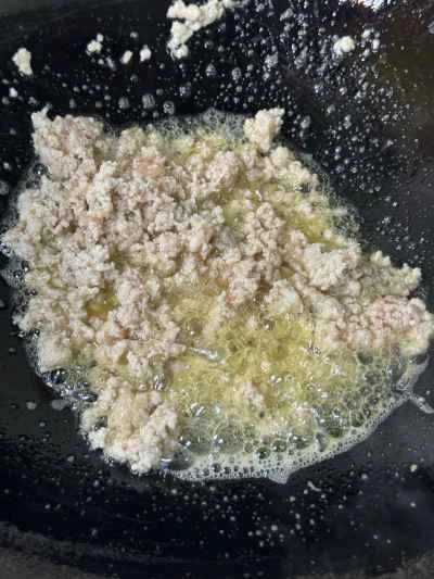 ひき肉とライスヌードルの作り方：4