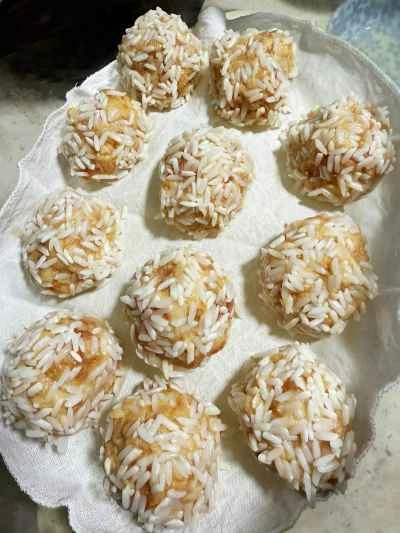 もち米パールミートボールの作り方：9