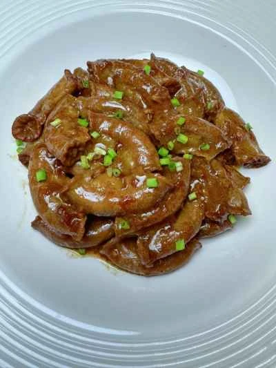 ニンニク風味の豚モツの作り方：17