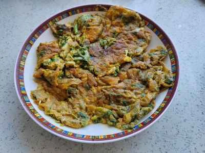 エゾウコギのオムレツの作り方：7