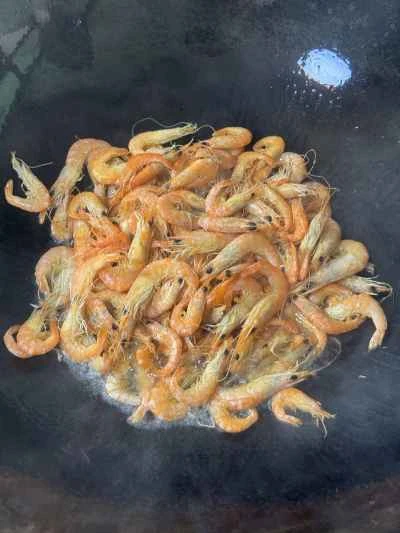 エビとニラの花の炒め物の作り方：5