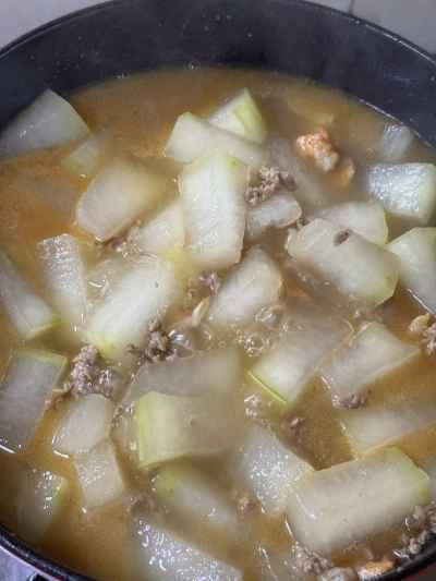 ひき肉と干しエビ入り冬瓜の煮込みの作り方：12