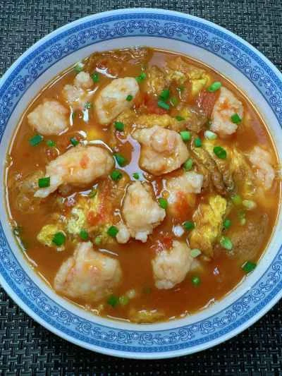 トマト、卵、エビペーストのレシピ手順：14