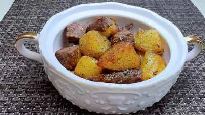 クミンポテトと牛肉のキューブを作る手順：14