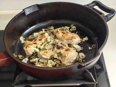 バジルとネギの鶏もも肉レシピ 手順：6