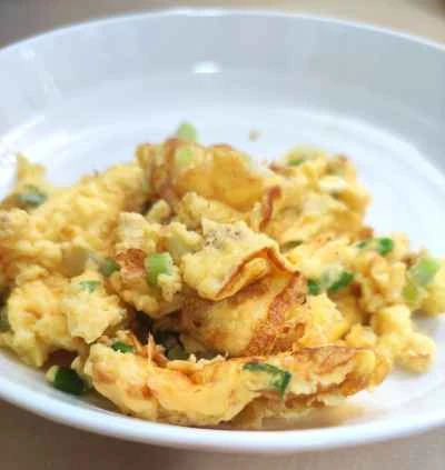 ネギ入りスクランブルエッグのレシピ