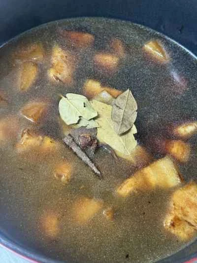 さつまいも澱粉団子入り煮豚の作り方：9