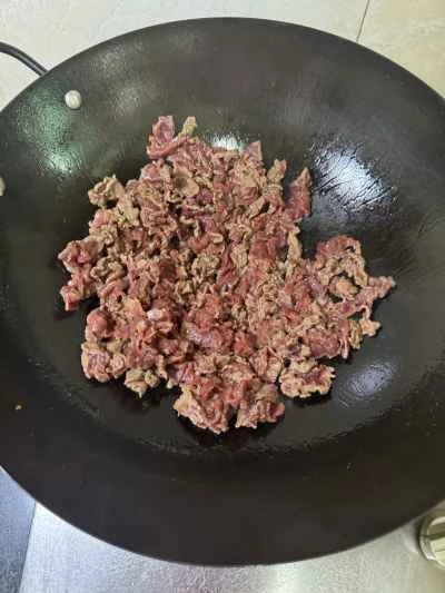 牛肉とエゴマの炒め物の作り方：7