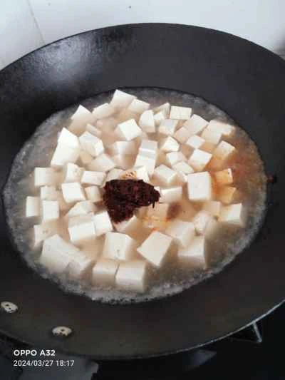 麻婆豆腐のレシピ手順：4