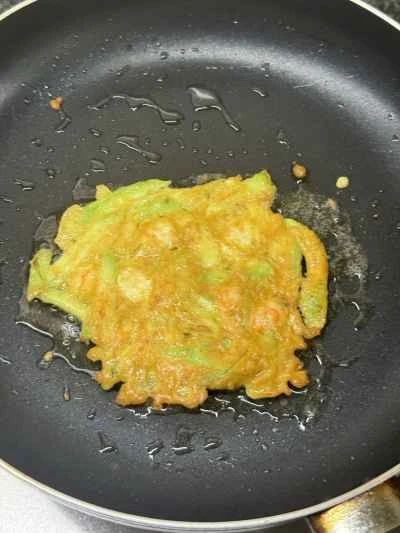 ヘチマとエビのパンケーキの作り方：10