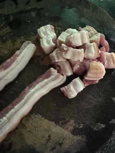 発酵黒豆入り蒸し豚バラ肉の作り方：1