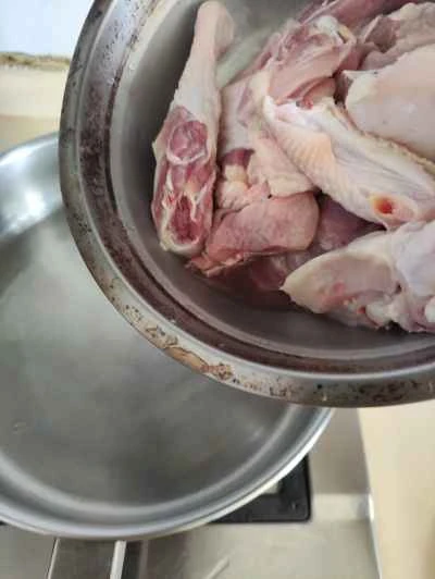 若ショウガ蒸しチキンの作り方：3