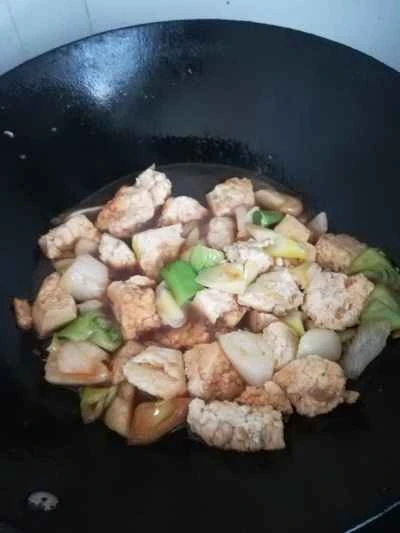 ネギ入り豆腐の煮込みの作り方：11