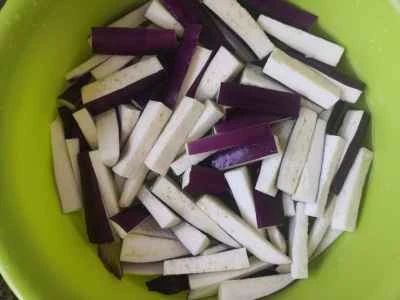 ナスとサトイモの花の作り方：7